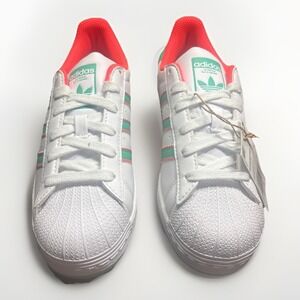 Adidas Superstar Size‎ 4 J In white/green/Orange